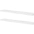 2 White MDF Floating Wall Display Shelves Book/DVD Storage