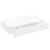 White MDF Floating Wall Display Shelf 1 Drawer Book/DVD Storage