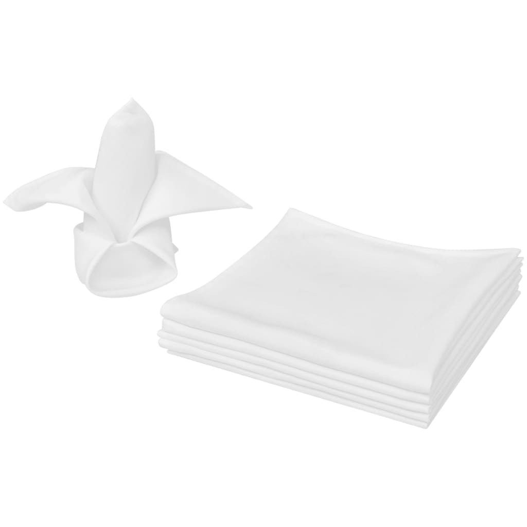 Dinner Napkins 50 pcs White 50 x 50 cm