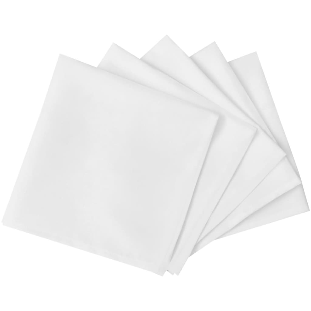 Dinner Napkins 100 pcs White 50 x 50 cm