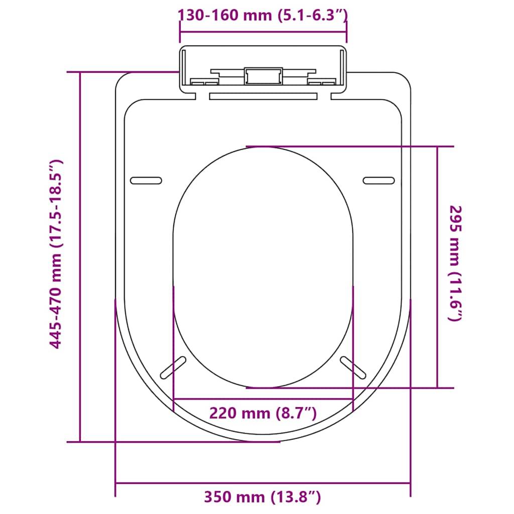 White Soft-close Toilet Seat Square