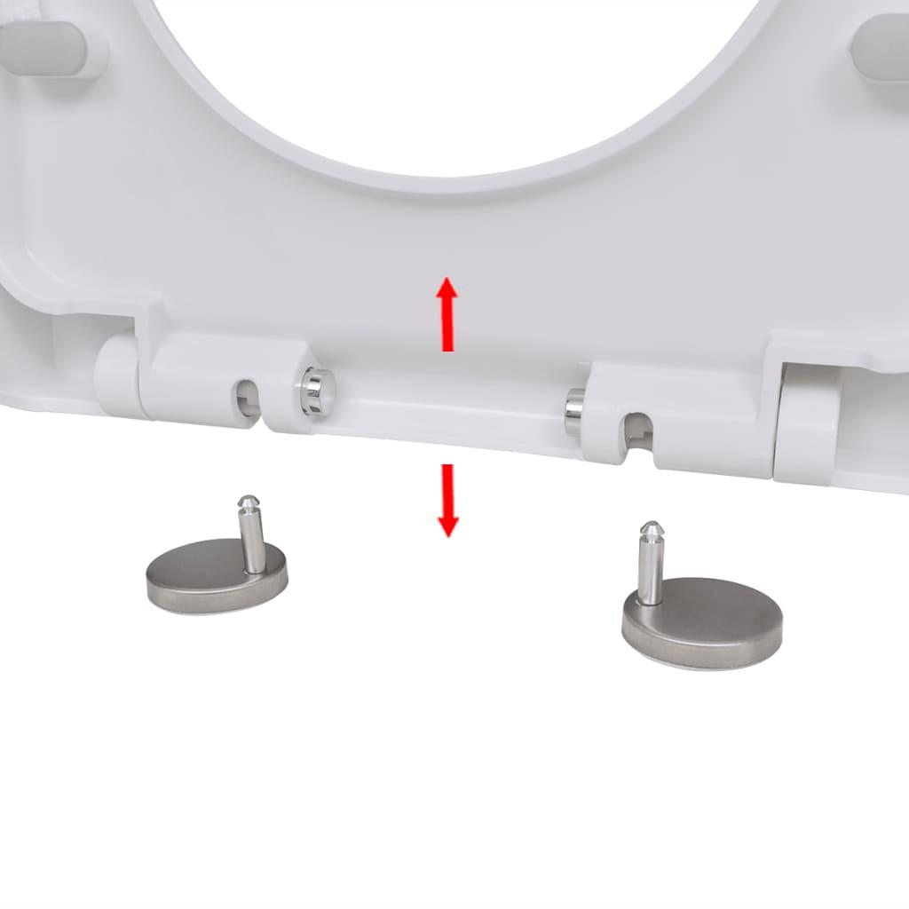 Soft-close Toilet Seat with Quick-release Design White Square