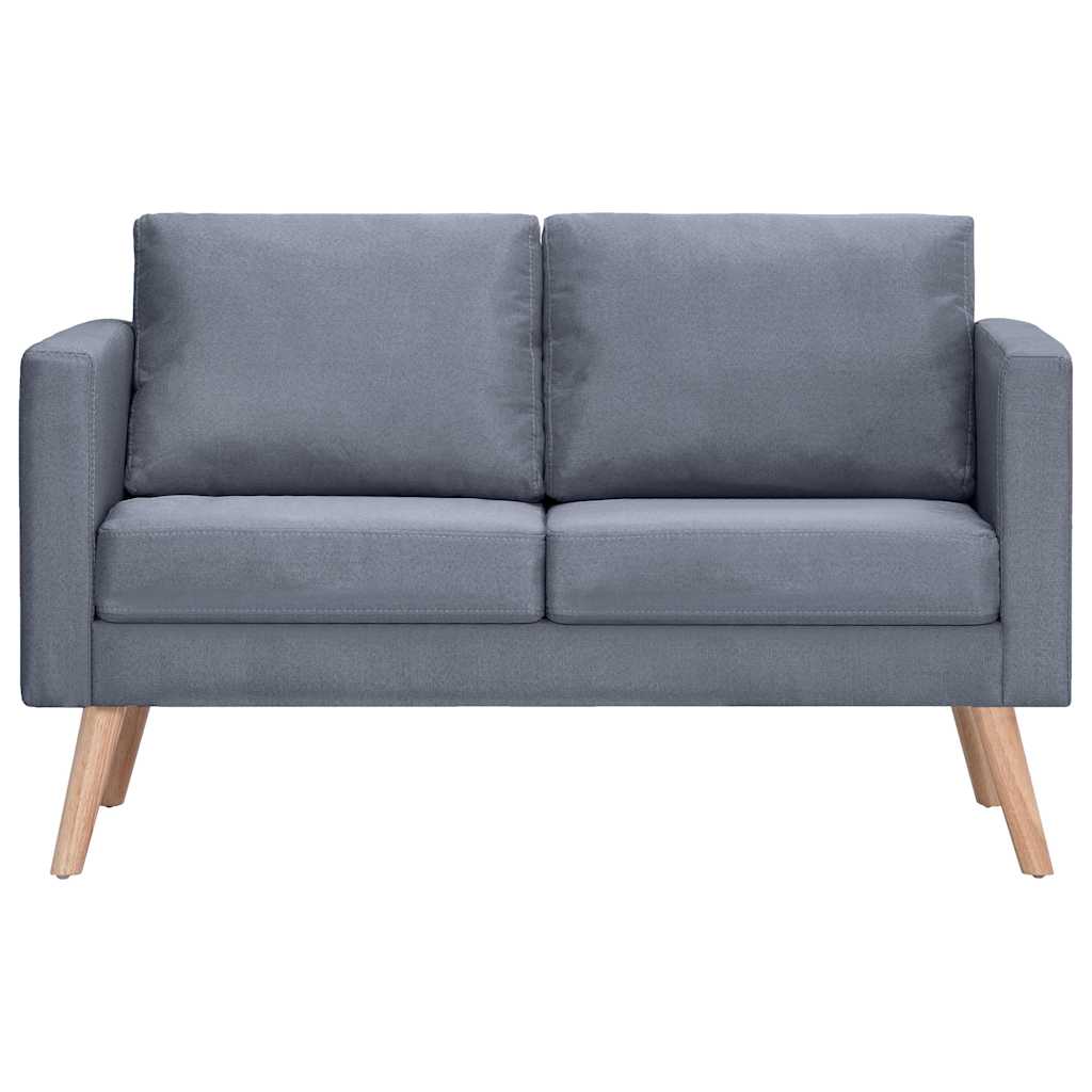 Sofa 2-Seater Fabric Dark Grey