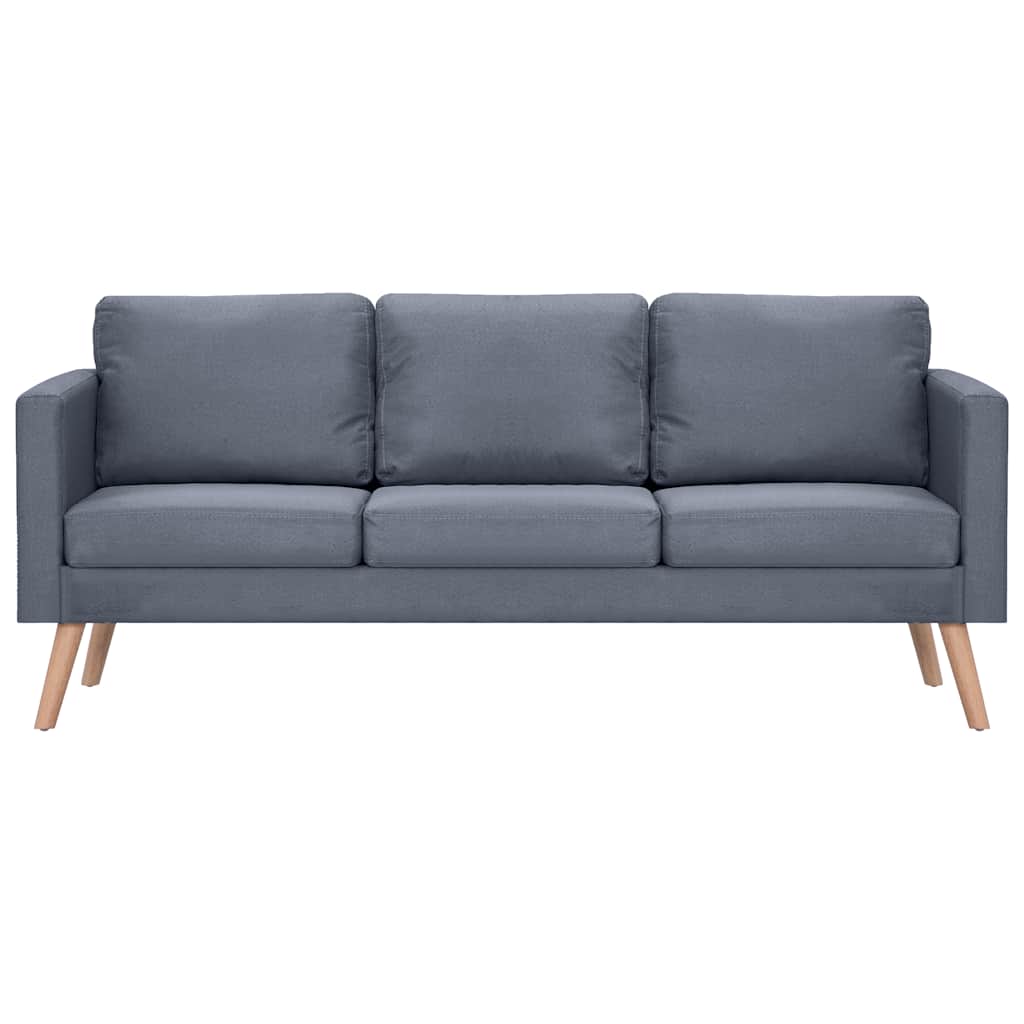 Sofa 3-Seater Fabric Dark Grey