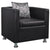 Armchair Black Faux Leather