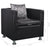 Armchair Black Faux Leather