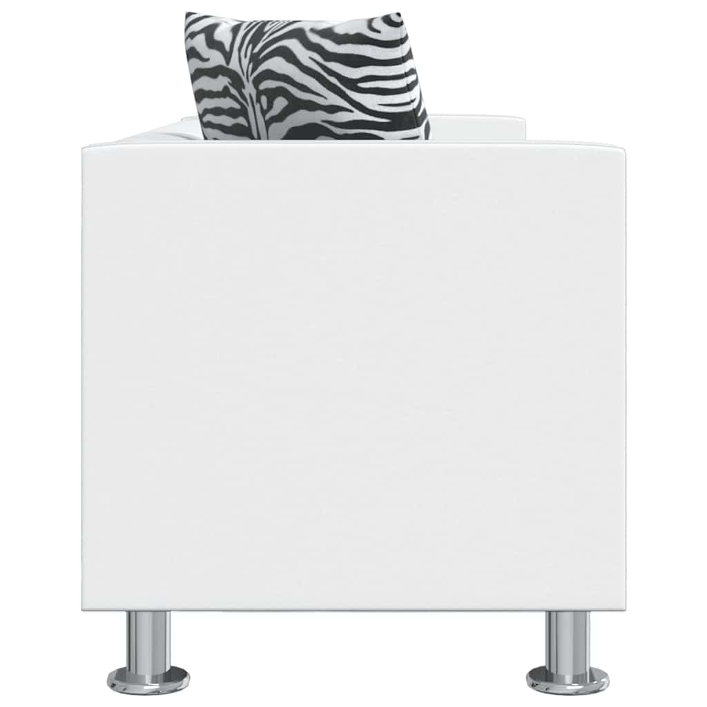 Sofa 2-Seater Artificial Leather White