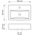 Ceramic Bathroom Sink Basin Faucet/Overflow Hole White Rectangular