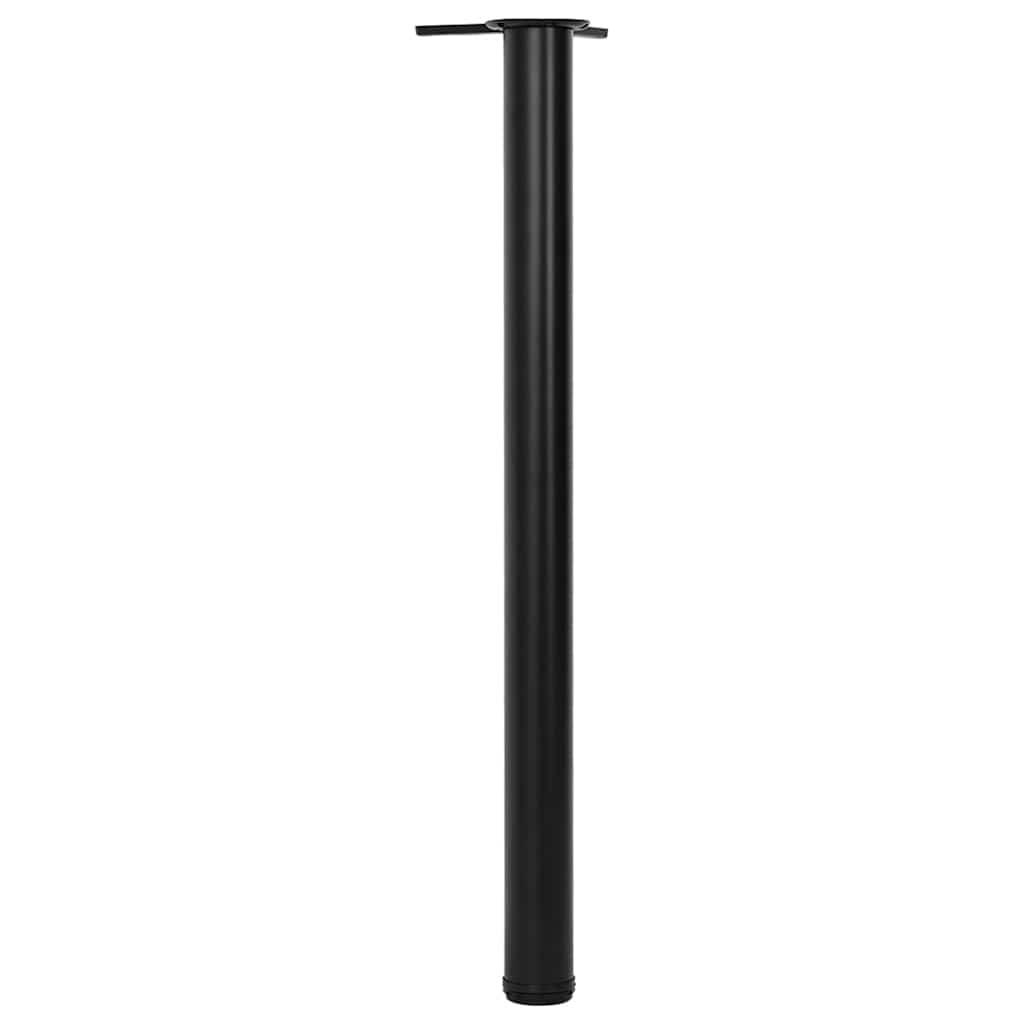 4 Height Adjustable Table Legs Black 870 mm