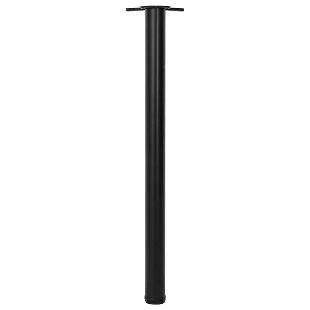 4 Height Adjustable Table Legs Black 870 mm
