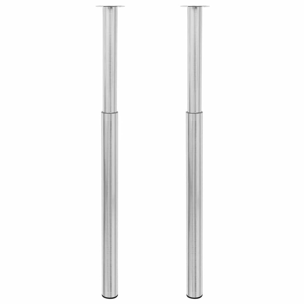 Telescopic Table Legs 2 pcs Stainless Steel 710 mm-1100 mm