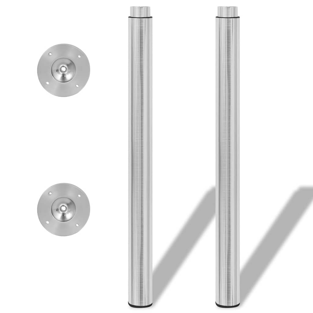 Telescopic Table Legs 2 pcs Stainless Steel 710 mm-1100 mm