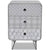 Side Cabinet with 3 Drawers Grey