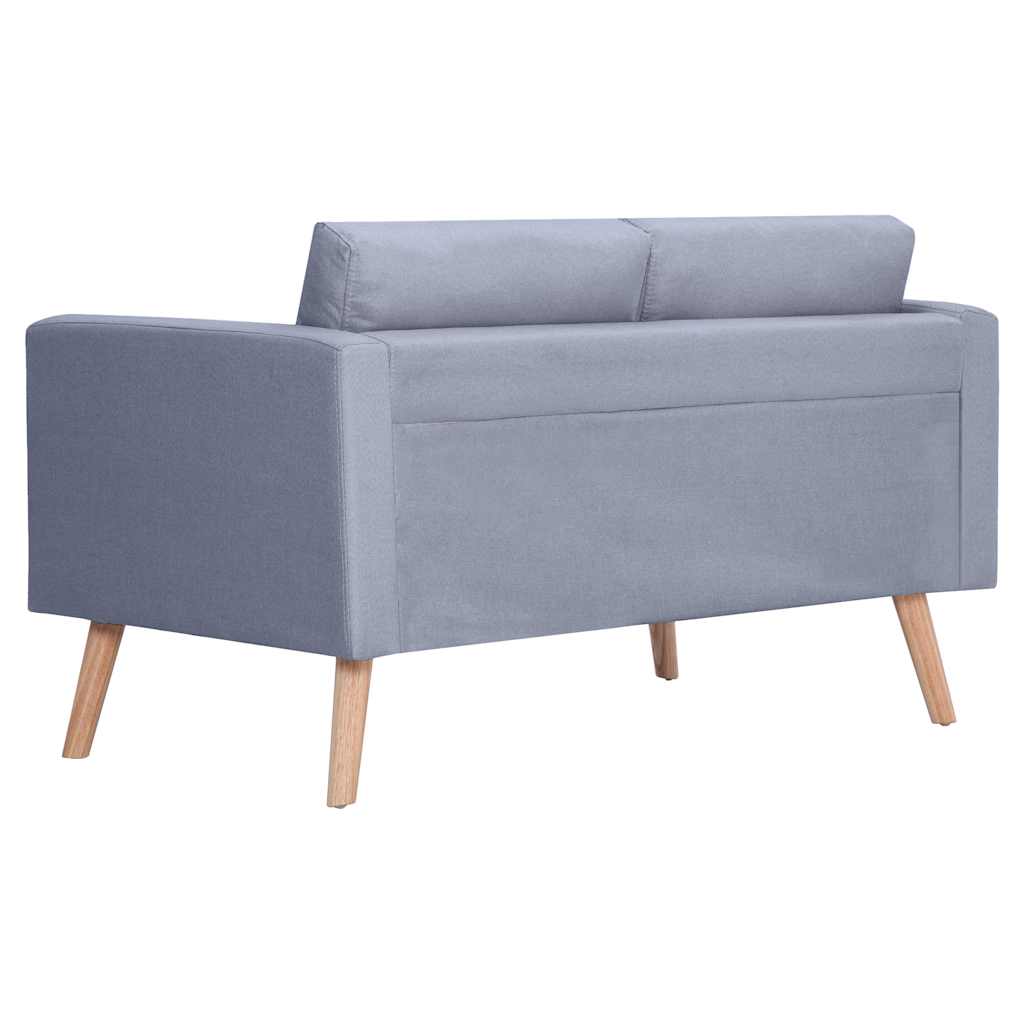 Sofa Set 2-Seater and 3-Seater Fabric Light Grey