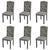 Dining Chairs 6 pcs Grey Fabric