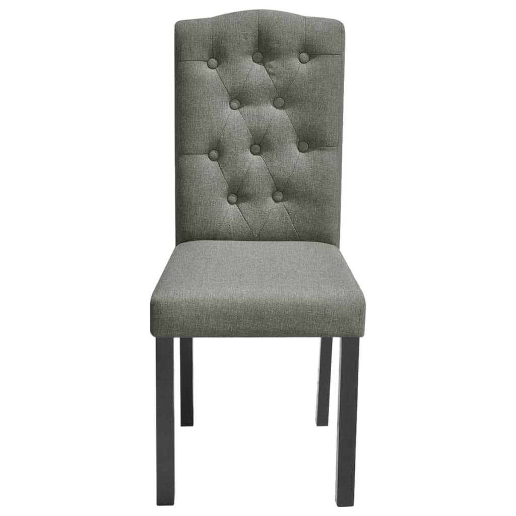 Dining Chairs 6 pcs Grey Fabric