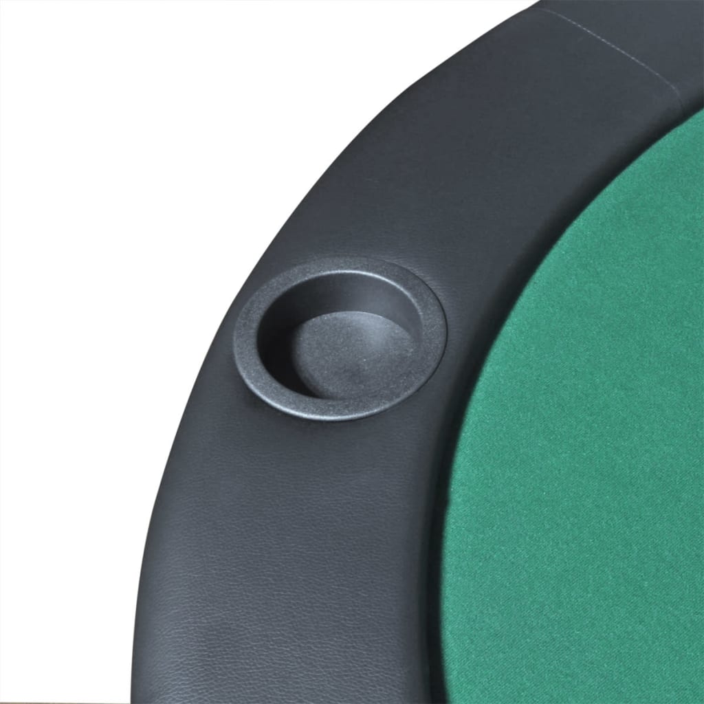 10-Player Foldable Poker Tabletop Green