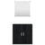 2 Piece Bathroom Furniture Set Black Engineered Wood