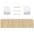 6 Piece Bathroom Furniture Set Oak Engineered Wood