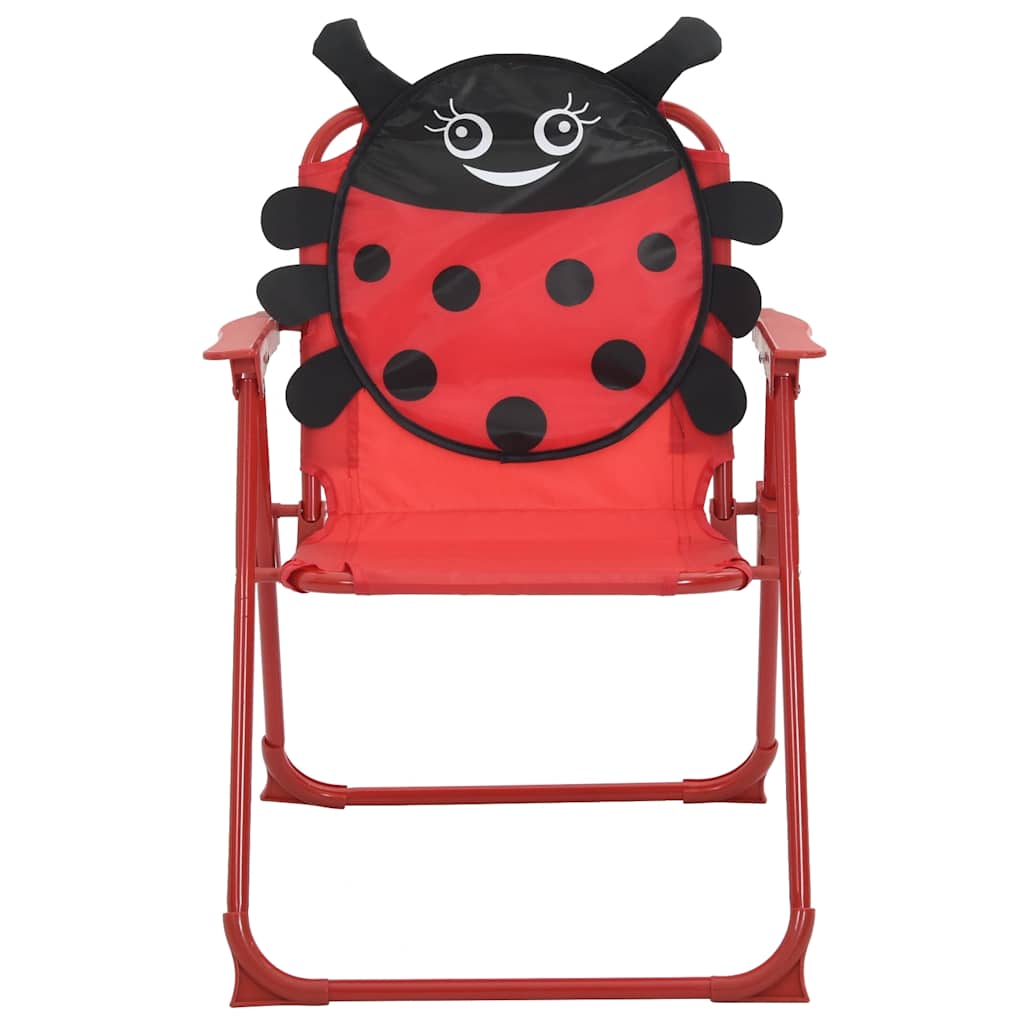 3 Piece Kids' Garden Bistro Set with Parasol Red