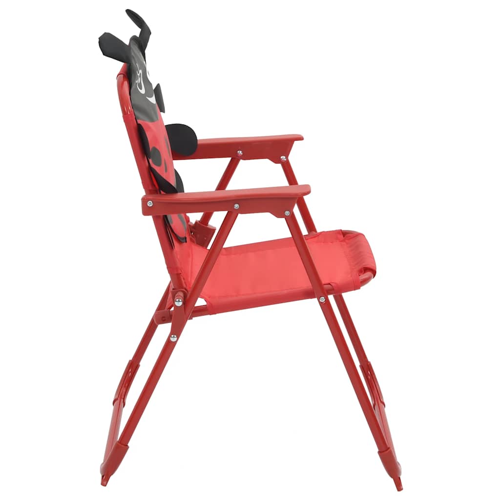 3 Piece Kids' Garden Bistro Set with Parasol Red