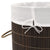 Bamboo Laundry Bin Round Dark Brown