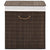Bamboo Laundry Bin Rectangular Dark Brown