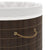 Bamboo Laundry Bin Oval Dark Brown