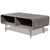 Coffee Table 90x55.5x38.5 cm Solid Paulownia Wood Grey