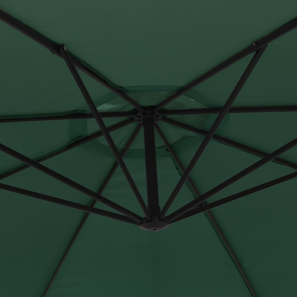 Cantilever Garden Parasol 3.5 m Green