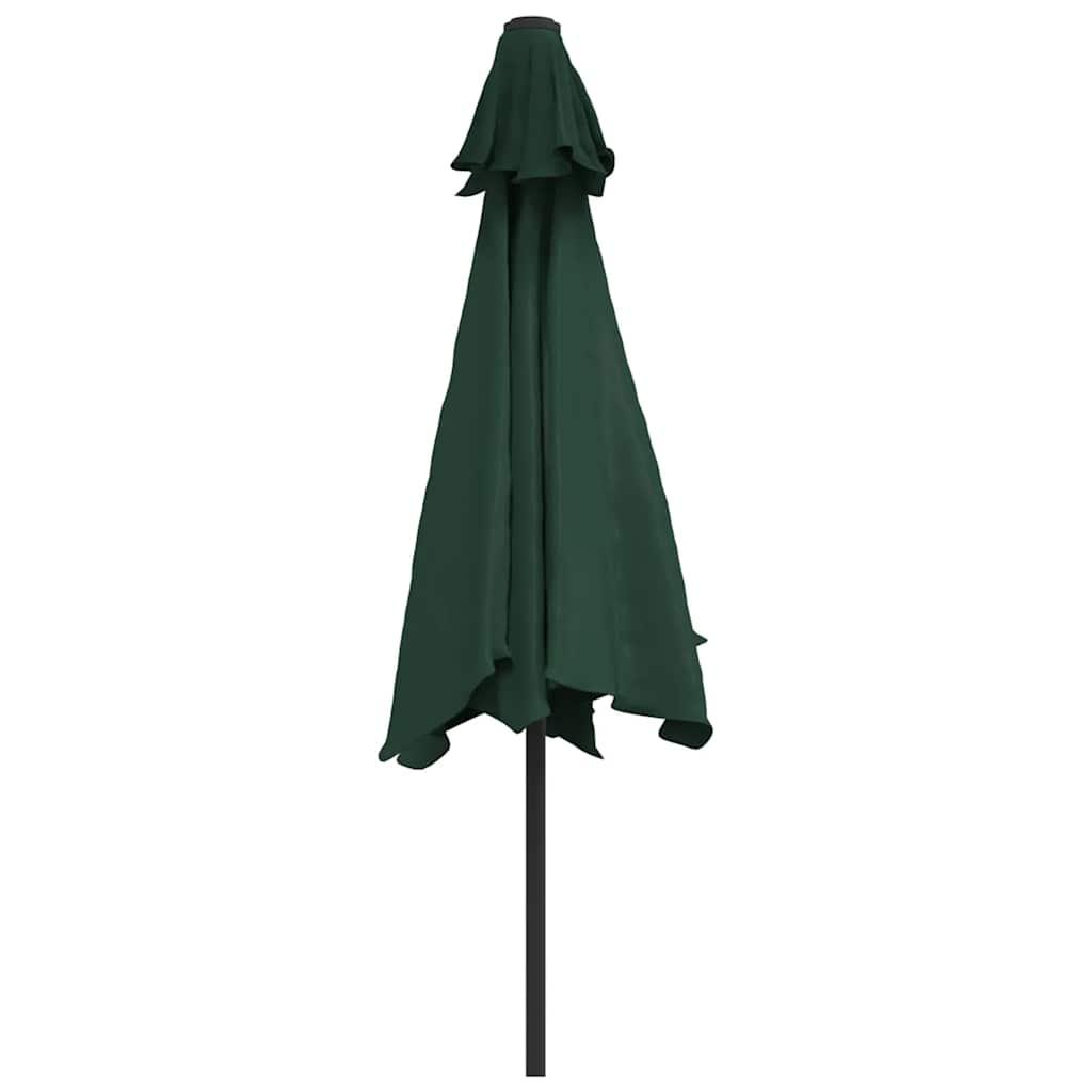 LED Cantilever Garden Parasol 3 m Green