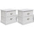 French Bedside Cabinets 2 pcs White