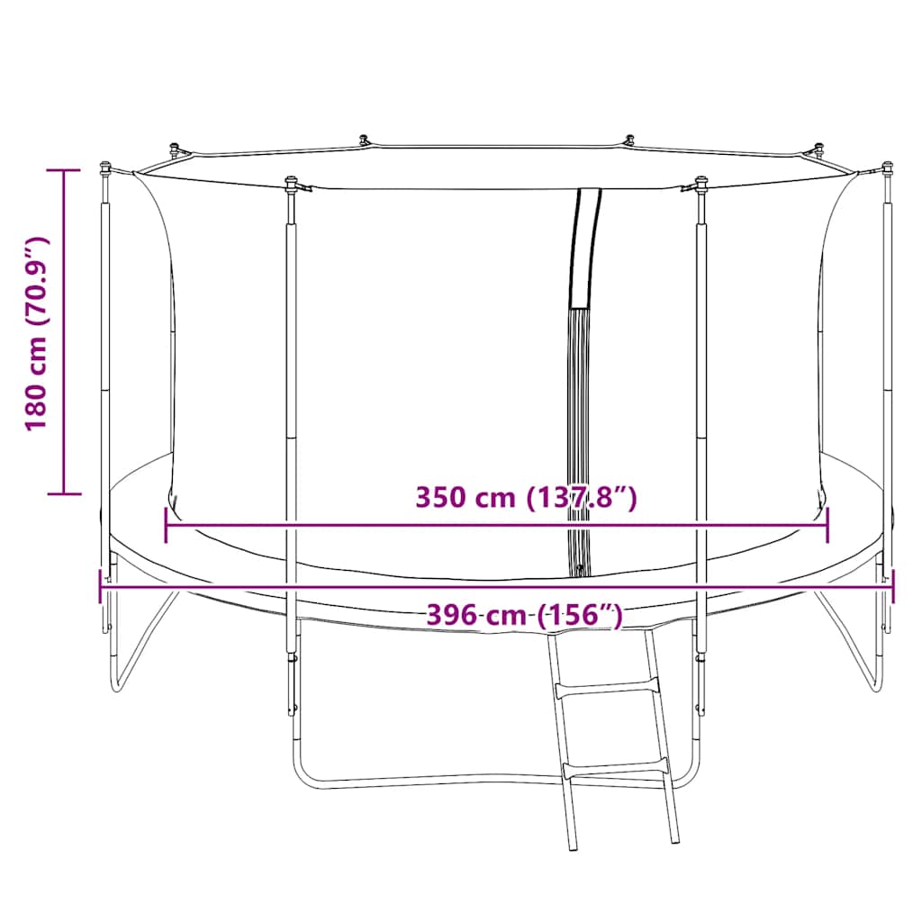 Safety Net  for 3.96 m Round Trampoline