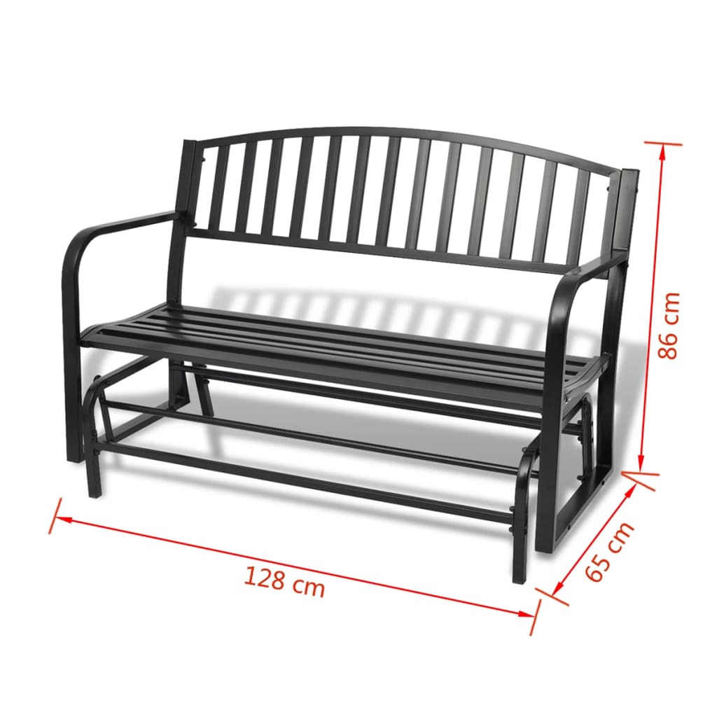 Swing Bench Black Steel