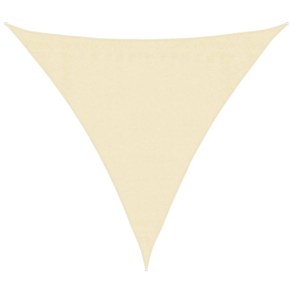 Sunshade Sail HDPE Triangular 3.6x3.6x3.6 m Cream