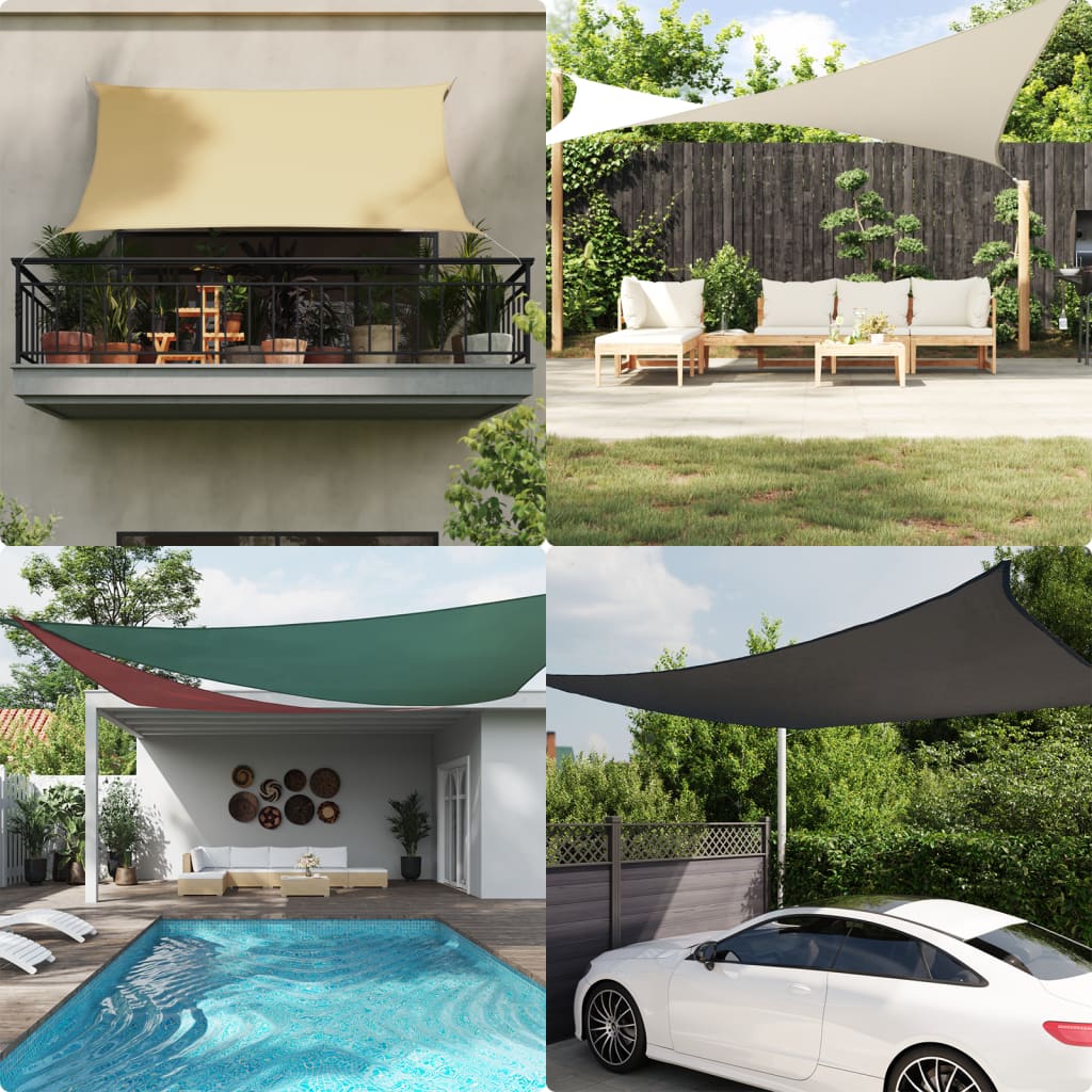 Sunshade Sail Oxford Fabric Triangular 3.6x3.6x3.6 m Cream