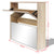 Shoe Cabinet 2-Layer Mirror Oak 63x17x67 cm