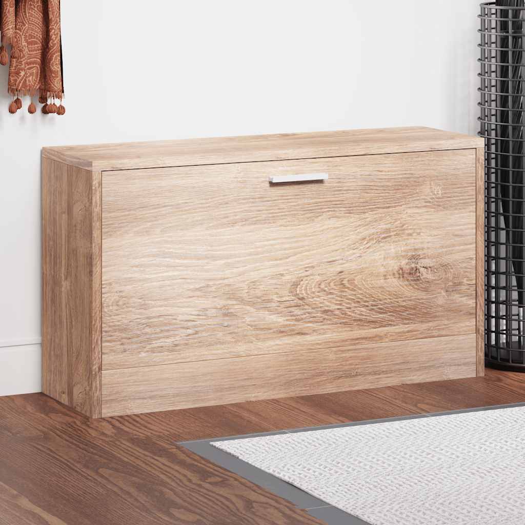 Shoe Storage Bench Oak 80x24x45 cm
