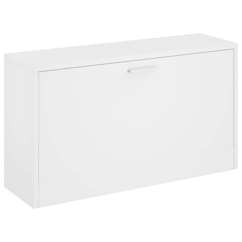 Shoe Storage Bench White 80x24x45 cm