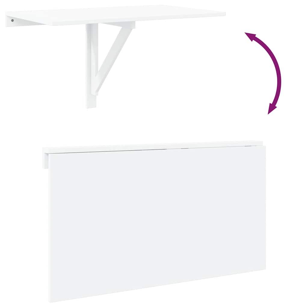 Folding Wall Table White 100x60 cm