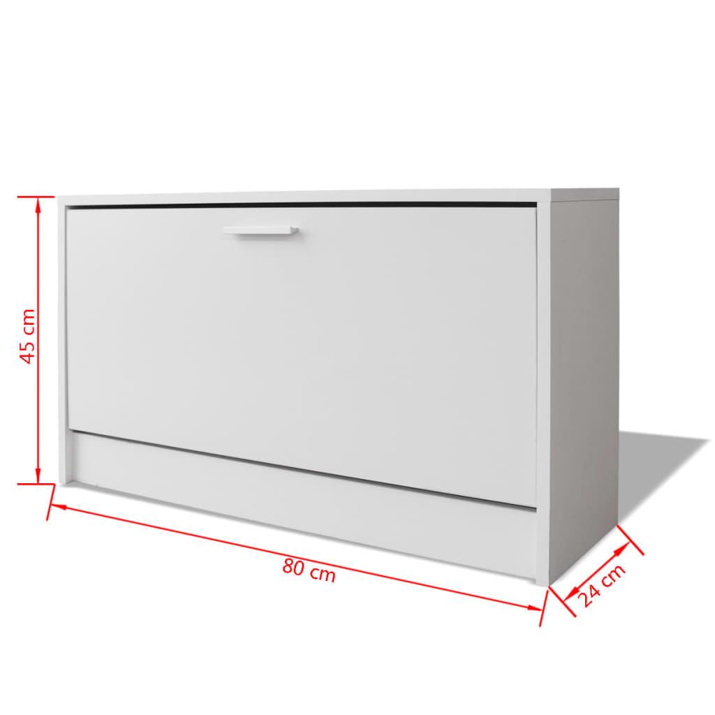 Desk with Drawer and Cabinet White 100x40x73 cm