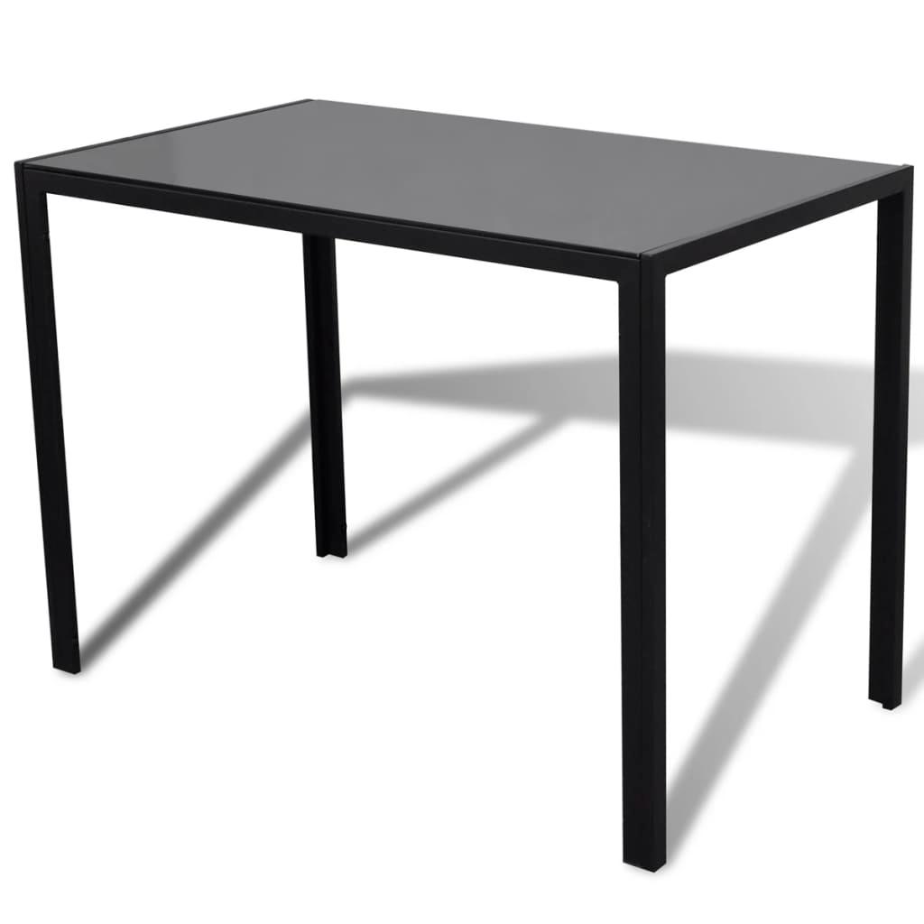 Five Piece Dining Table Set Black