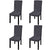 Straight Stretchable Chair Cover 4 pcs Anthracite