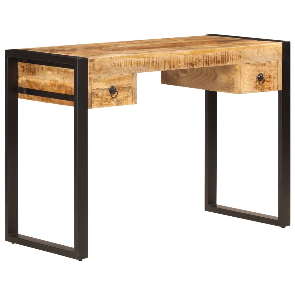 Desk with 2 Drawers 110x50x77 cm Solid Mango Wood