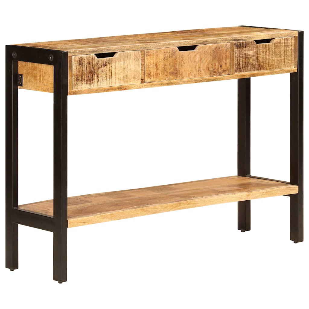 Sideboard with 3 Drawers 110x35x75 cm Solid Mango Wood