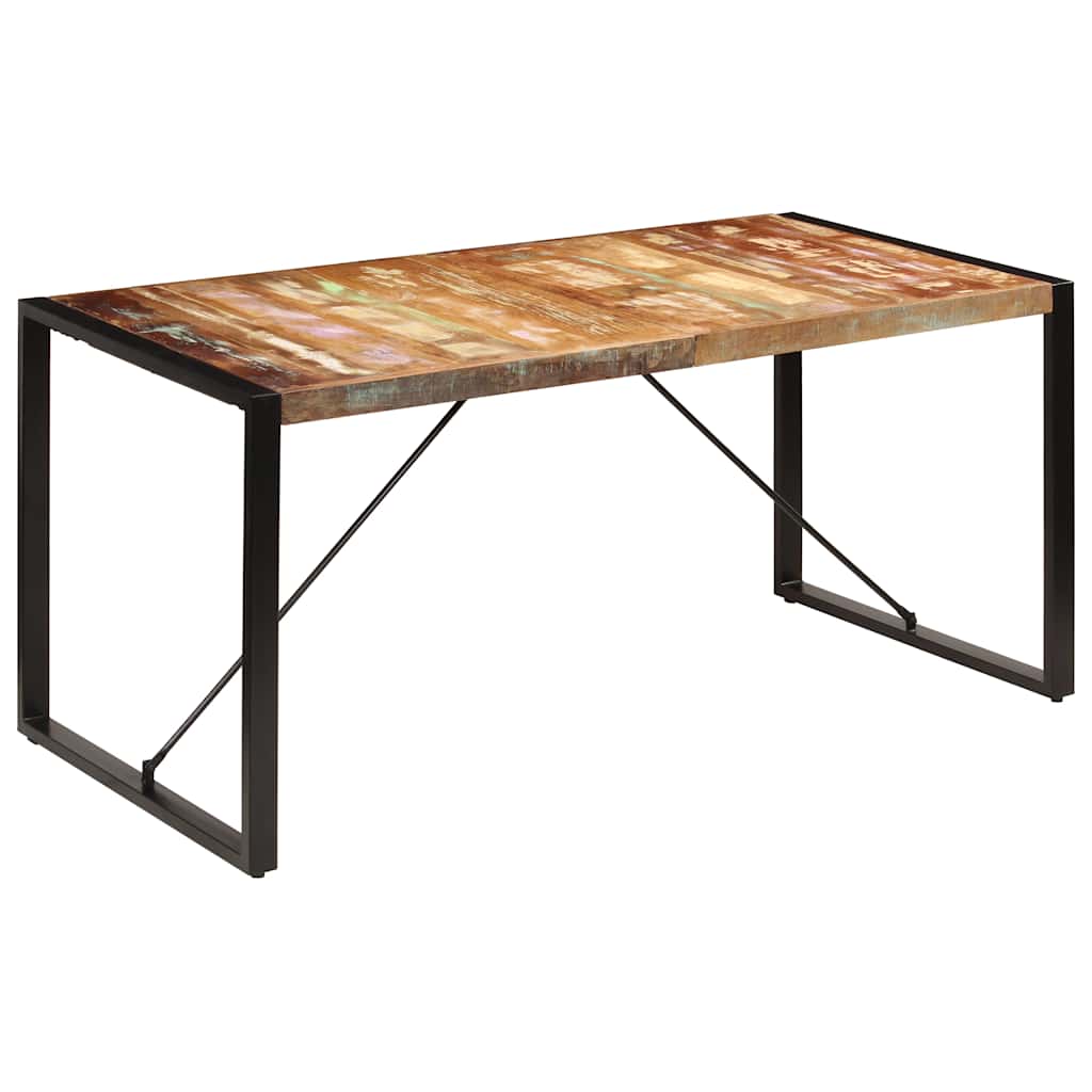 Dining Table 160x80x75 cm Solid Reclaimed Wood