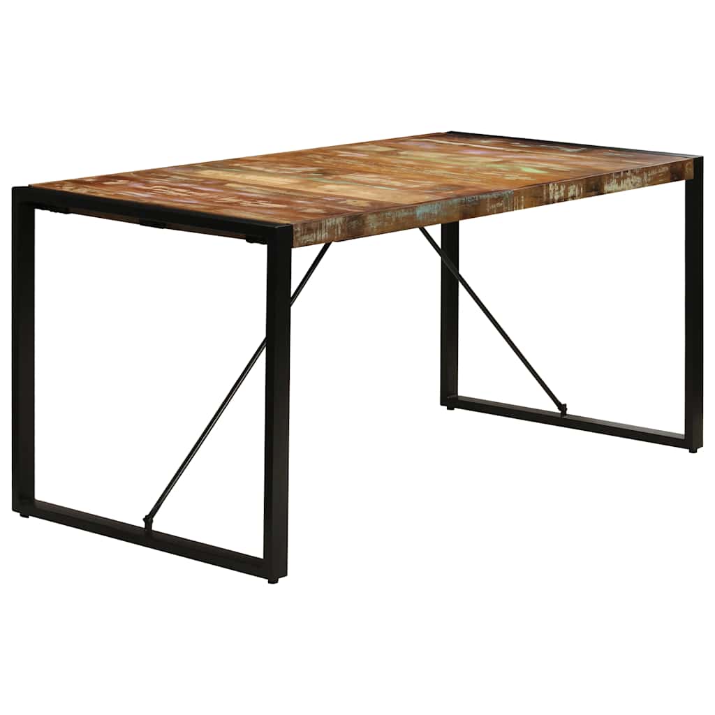 Dining Table 160x80x75 cm Solid Reclaimed Wood