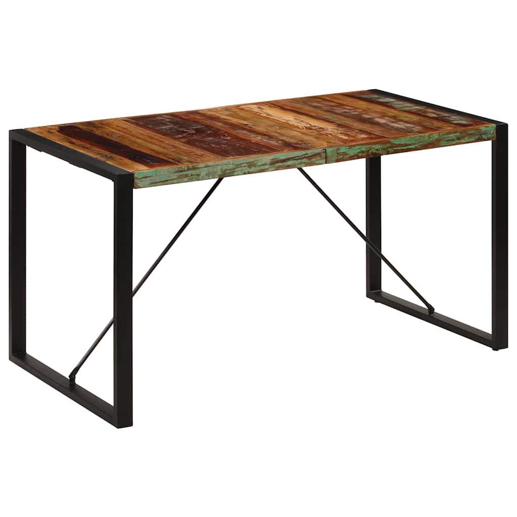 Dining Table 140x70x75 cm Solid Reclaimed Wood