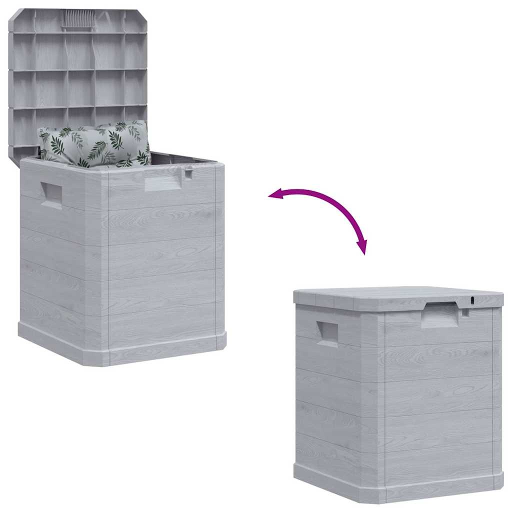 Garden Storage Box 90 L Light Grey