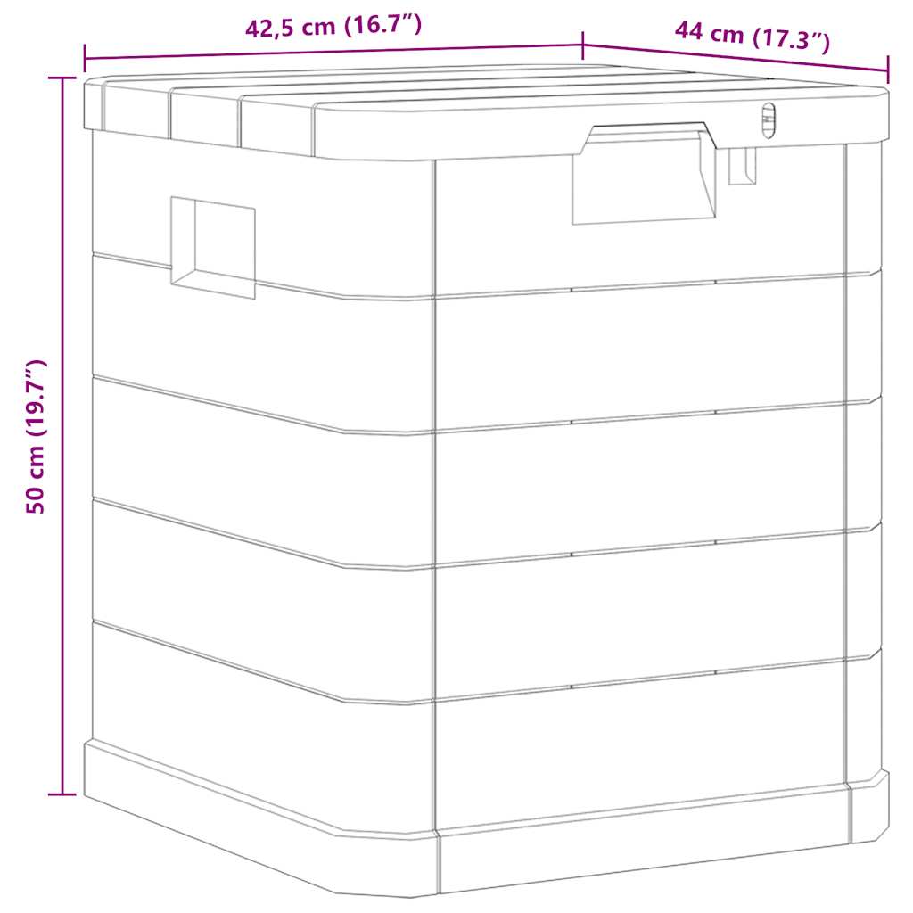 Garden Storage Box 90 L Brown